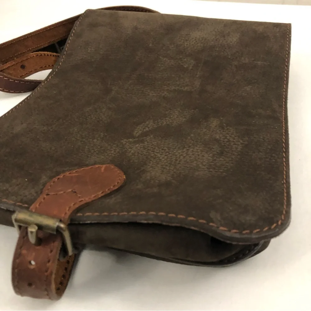 Vintage Slim Genuine Leather Messenger Crossbody Work Bag